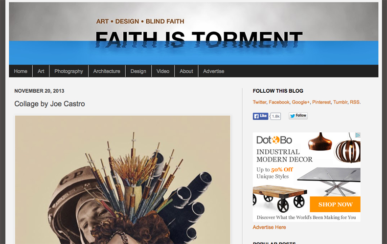 Faith is Torment artist Joe Castro